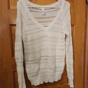 White open-weave Aeropastle sweater